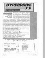 Apple Computer Australia Retail Price List for 1987 - Apple IIGS etc