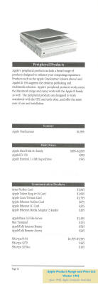 Apple HDSC, AppleCD 150, Apple External 1.4MB SuperDrive prices 1992 Australia