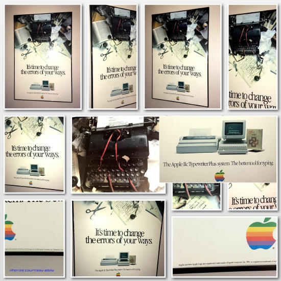 1986 Apple IIc dealer poster with pfs:Write & ImageWriter II