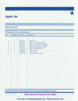 Apple IIe Packing List (USA)