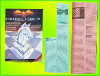 Colossus Chess IV advertisement & review (1986)