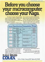 Kaga/Taxan monitors ad - Your Computer Oct 1984