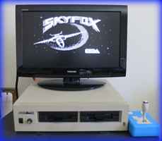 Lingo 128 Apple II clone running Skyfox