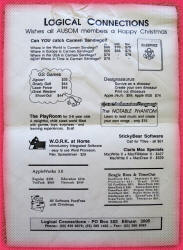 Logical Connections AUSOM Apple II Christmas flyer