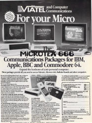 Microtex 666 communications package (APC April 1986)