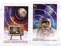 Moon Landing 50th Anniversary stamps (2019 Australia)